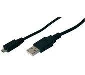 Cable micro usb digitus ak-300110-018-s negro 1,8 m