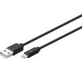 Goobay 63523 1m USB A Lightning Negro cable de tel