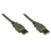 Cable USB ALCASA (USB - 3 m - Gris)