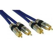 InLine 89725P 25m 2 x RCA Azul cable de audio