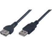 Cable USB MCL 2 m Macho/Hembra Negro