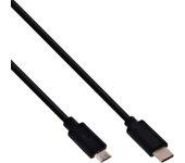 Cable USB INLINE USB C/Micro-USB B 1 m Macho/Macho Negro