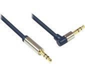 Alcasa 3.5mm - 3.5mm, m-m, 3m cable de audio 3,5mm Azul, Oro, Metálico