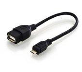 Cable USB DIGITUS Micro-USB B/USB A 0.2 m Macho/Hembra Negro