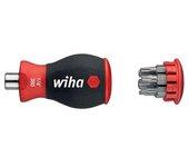 Wiha destornillador con cargador magnético torx® con 6 bits, stubby, de 1/4" (33743)