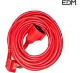 Cable alargador EDM Flexible 3 x 1,5 mm 10 m Rojo