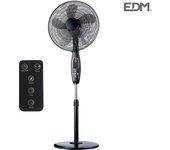 EDM Ventilador de Pie Negro 60 W