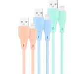 Nanocable 3 Cables LIGHTNING-USB 2.0/M, 1M