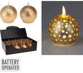 Vela LED Lifetime Dorado Bola de Navidad (AAA)