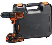 Taladro sin cable black + decker 18 v bateria 1.5ah maletin