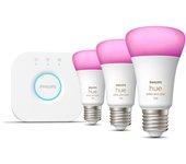 Kit e27 hue philips paquete de inicio plus w&c & bluetooth