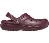 Zuecos crocs classic lined dark cherry