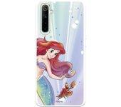 Funda para Realme 6 Oficial de Disney Ariel y Sebastián Burbujas - La Sirenita