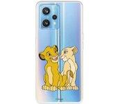 Funda para Realme 9 Pro+ Oficial de Disney Simba y Nala Silueta - El Rey León