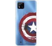 Funda para Realme 8i Oficial de Marvel Capitán América Escudo Transparente - Marvel