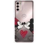 Funda para Motorola Moto G41 Oficial de Disney Mickey y Minnie Beso - Clásicos Disney