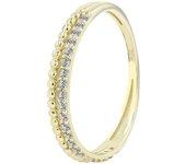 Joyería Oro 8K – Anillo en Oro con Circonias Spruce – Talla 50