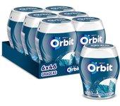 Orbit Bote de Chicles Sin Azúcar sabor Mentol Fuerte. Intenso y de Larga Duración en formato Gragea. 6 x 46 chicles