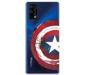 Funda para Realme 7 Pro Oficial de Marvel Capitan América Escudo Transparente - Marvel