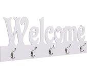 WELCOME Colgador de pared blanco 74x29,5 cm