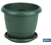 Maceta COFAN Verde Gardenia con Plato U (35 x 28.8 cm)