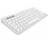 Teclado Bluetooth con Soporte para Tablet LOGITECH K380 Francés Blanco AZERTY