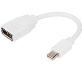 DIGITUS Cable adaptador DisplayPort 1.2, mini DP - DP, 0,15 m