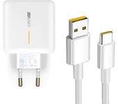 Kit Cargador y Cable Fast Charge PHONECARE para Oppo A95 (65W - USB-C - Blanco)