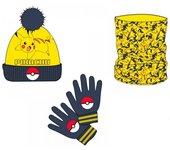 Set Gorro-Braga Cuello-Guantes Pokemon