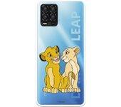 Funda para Realme 8 Oficial de Disney Simba y Nala Silueta - El Rey Leon