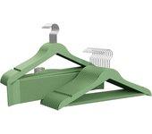 COM-FORT HOUSE | Percha de Resina para Ropa | Verde | Resistente | Muescas Antideslizantes | 45cm