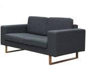 Sofa VIDAXL Gris Tela