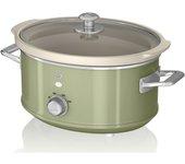 Slow Cooker SWAN 3,5L (33,2 x 22 x 26,5 cm - Ceramico- Verde)