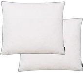 Almohadas 2 piezas Relleno ligero Plumas Mix 70x60 cm Blanco