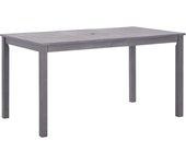 Mesa de jardín madera de acacia eslava gris 140x80x74 cm