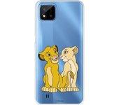 Funda para Realme 8i Oficial de Disney Simba y Nala Silueta - El Rey León