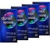 Durex - Condones Placer Prolongado, Pack de 48 Preservativos para Sexo Seguro. Perímetro Regular, Grosor Medio. 4 Cajitas