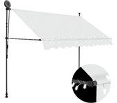 vidaXL TOLDO MANUAL RETRÁCTIL CON LED CREMA 250 CM