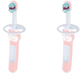 MAM Pack de 2 Cepillos de Dientes Baby's Brush, Bebé 6+ Meses, 2 Unidades, Rosa