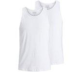 Camiseta jack & jones jacbasic tanktop 2 pack hombre white