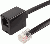 CABLEPELADO Cable Extensor teléfono RJ11, Alargador Cable teléfono, Cable Modular 6P4C, Cable Western RJ11, Cable prolongador Teléfono Fax Módem Router DSL VDSL ISDN Internet, Negro, 10 Metros