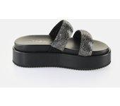 Mules con cuña para mujer Buffalo Noa TS - Vegan Glitter