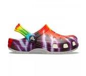 Sandalias Crocs Classic Tiedye Graphic Clog K para Niño y Bebés