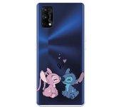 Funda para Realme 7 Pro Oficial de Disney Angel & Stitch Beso - Lilo & Stitch