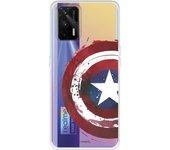 Funda para Realme GT Oficial de Marvel Capitan América Escudo Transparente - Marvel