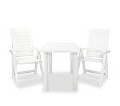 Plástico blanco 3 PCs Bistro Set