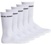 Calcetines jack & jones jacbasic logo tennis sock 5 pack white