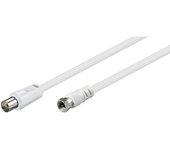 Cable de Antena GOOBAY (Coaxial - Blanco)