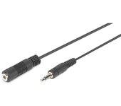 Cable Audio DIGITUS (Jack 3.5 mm - 1.5 m - Negro)