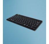 R-Go Tools - Teclado ergonómico R-Go Compact Break, teclado compacto con software de pausa, QWERTY (ES), bluetooth, negro RGOCOESWLBL